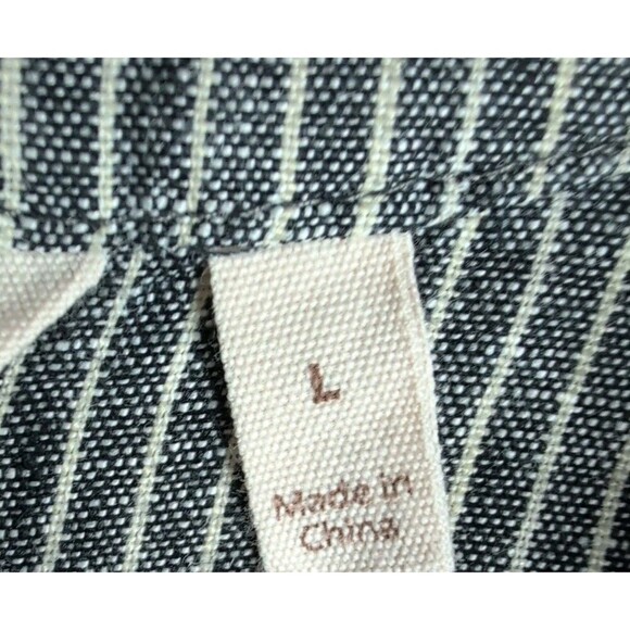 Soft Surroundings Linen Striped Dress Large Lagenlook - Picture 3 of 7